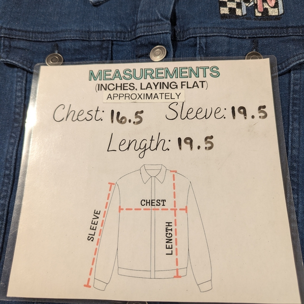 MTV Denim Jean Jacket with Logo Size Large 10-12 - Picture 6 of 6